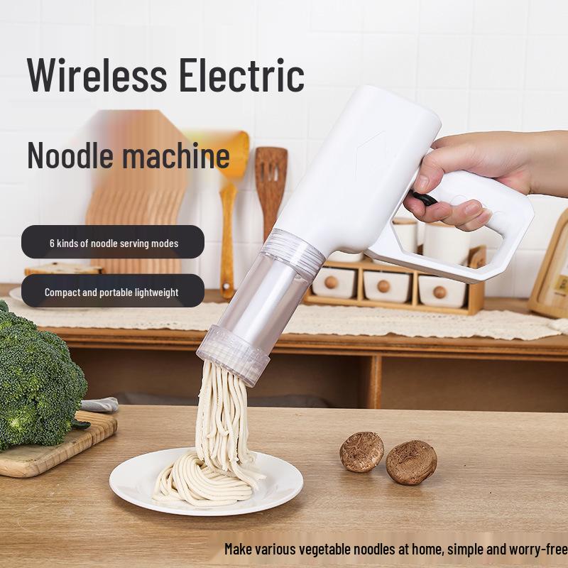 Портативная беспроводная автоматическая лапшерезка: Компактный электрический пресс для теста для легкой домашней лапши