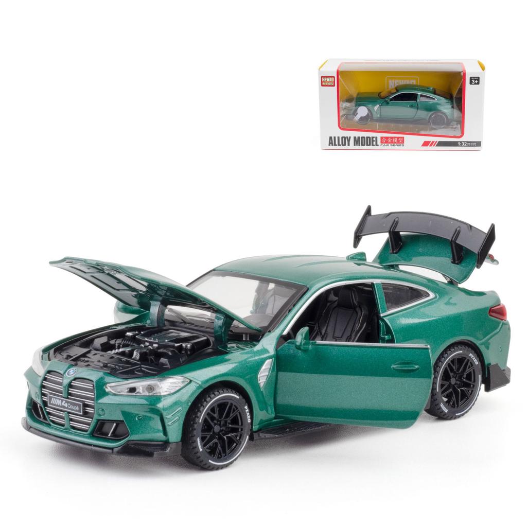 1:32 Scale M4 Coupe Alloy Sports Car Model Diecasts & Toy Vehicles Metal Toy Car Model Sound Light Simulation Collection Kids Gift