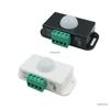 Переключатель с PIR-датчиком движения DC 12V-24V 8A Автоматический регулируемый датчик движения Инфракрасный PIR-датчик движения для светодиодного освещения