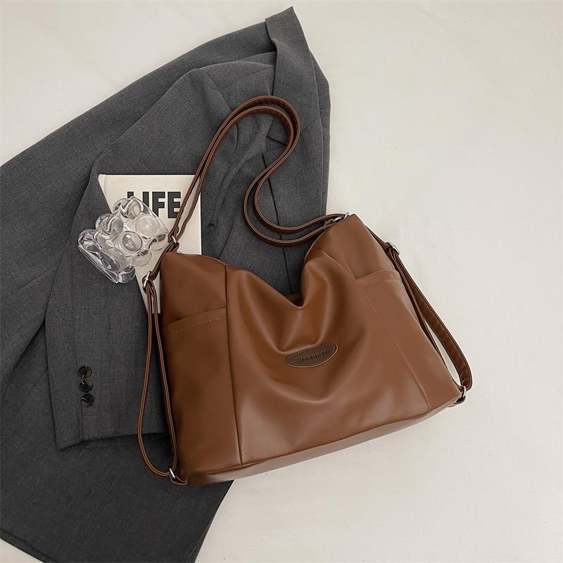 Сумка подмышку большой вместимости Женская сумка через плечо из мягкой кожи Студенческая сумка для поездок на работу