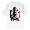 Men Casual Oversized Washed Harajuku Tshirt Washed Japanese Anime One Piece Graphic Loose Streetwear Black Tops Tees