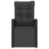 11 piece Garden Dining Set with Cushions Poly Rattan Black