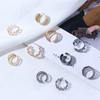 For Women Multi-layer C-Shape Girl Leaves Ear Cuff Earring Set Korean Style Earrings Ear Bone Clips