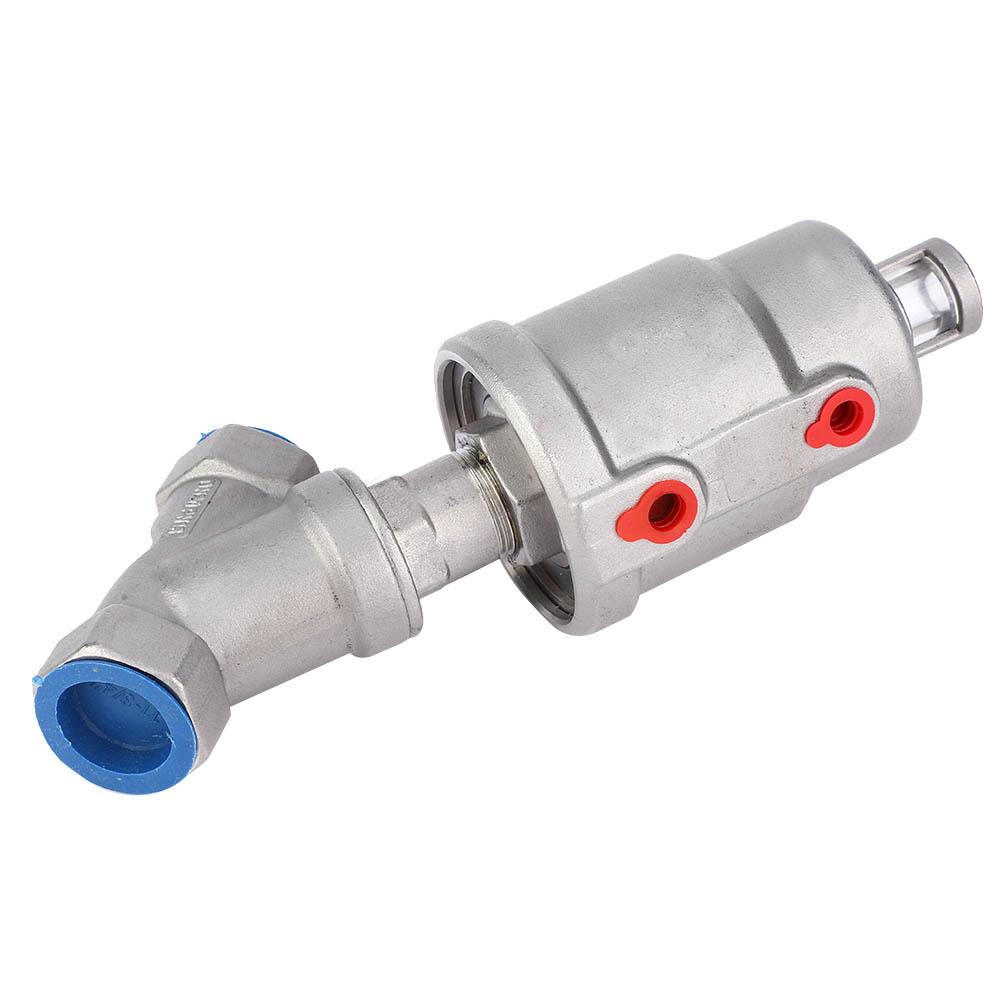 Angle Seat Valve Actuated Female Thread Stainless Steel Pneumatic Steam Valve