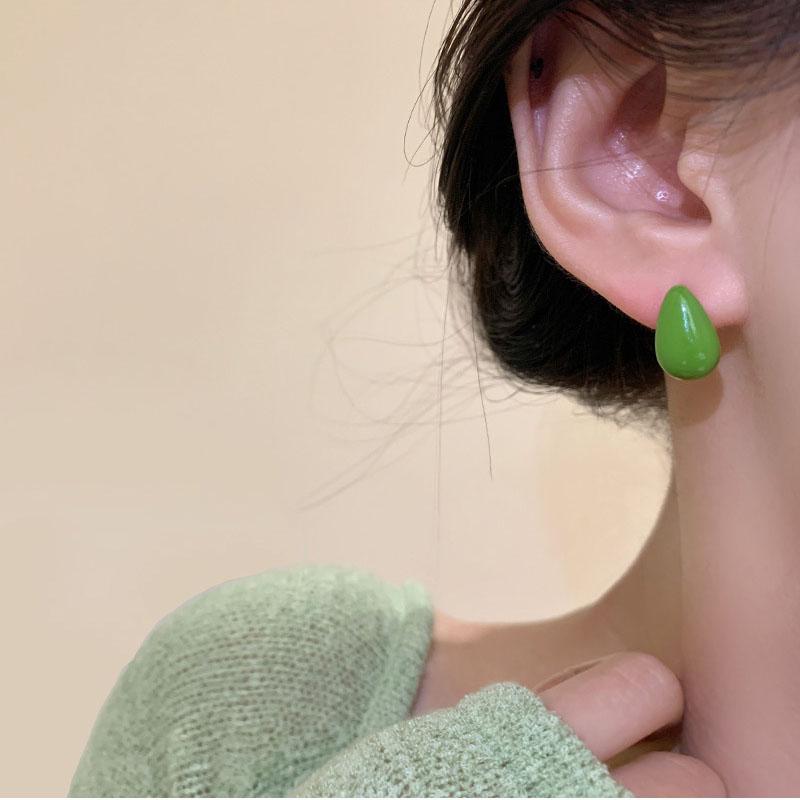 Pinkdudu Модные 2 цвета серьги-гвоздики с семенами дыни, романтические простые креативные серьги с геометрическим рисунком воды для женщин PD1428