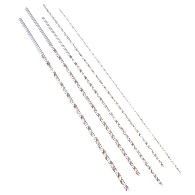 Silver 2mm/3mm/4mm/5mm/6mm Extra Long HSS Drilling Straight Shank Drill Bits Parts Cutter Drilling Kit For Wood SteelMetal Alloy