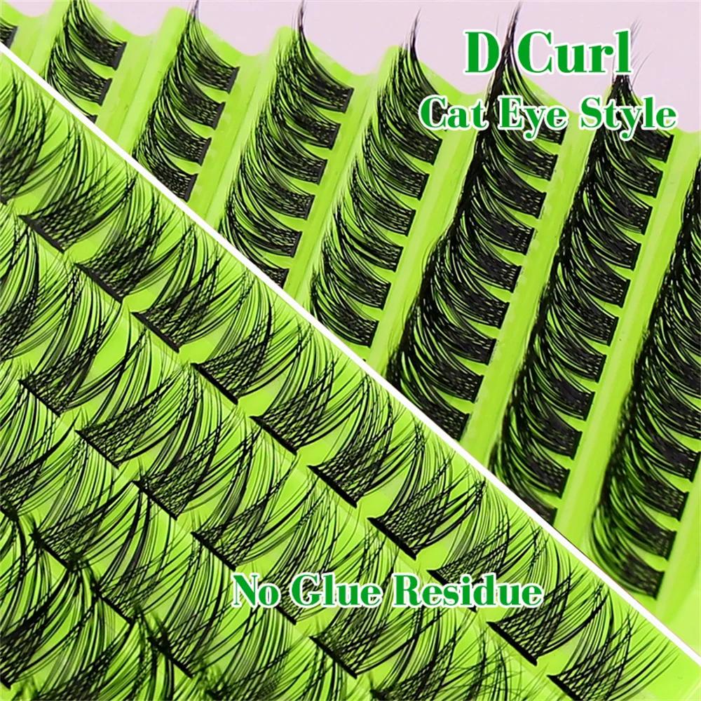 Кластерные ресницы, 120 пучков, наращивание натуральных ресниц, объем, отдельные ресницы, смешанный лоток, ресницы из искусственной норки