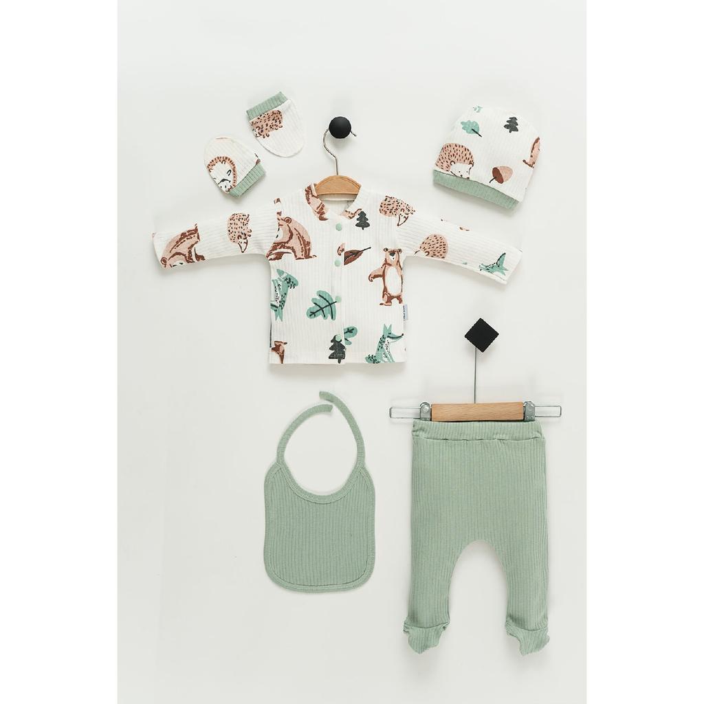 Больница выпустила комплект из 5 детских нарядов для новорожденных с принтом плюшевых мишек из 100% хлопка