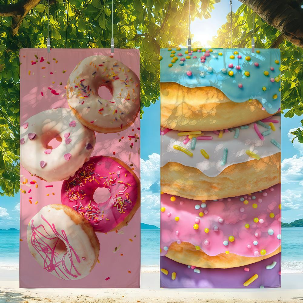 Pink Donut Towel Quick Drying Beach Towels Are Suitable For Swimming Pools Camping Yoga And The Gym
