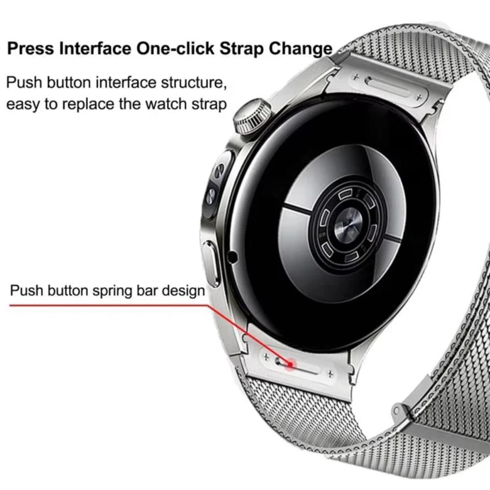 Strap for Huawei Watch 4Pro Titanium Milan magnetic attachment dedicated pressing interface for the watch strap No Gaps Stainless Steel band