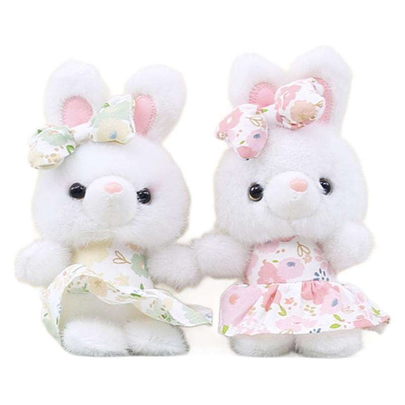 Plush Cute Bunny Toy Keychain Soft Pp Cotton Rabbit Doll In Charming Colorful Dress Designs