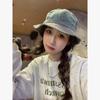 Simple Denim Bucket Hat Women Spring and Autumn Show Small Face Washed Casual Basin Hat Sunshade Sunscreen Versatile Hat Tide