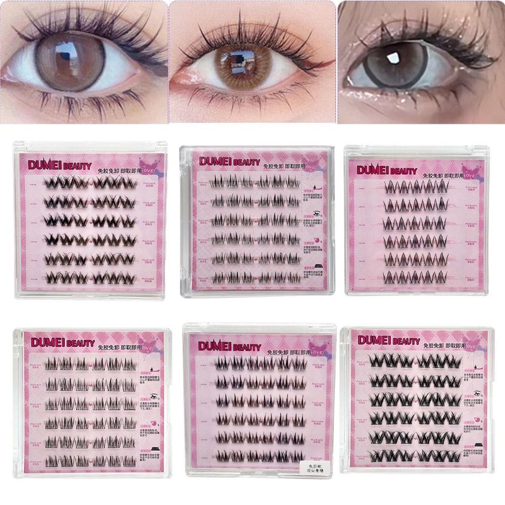 Makeup Adhesive False Eyelashes Sweet False Eyelash Clusters Glue Free Fake Lashes  Grafting Lashes