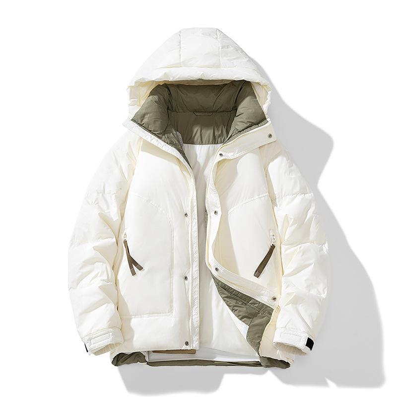 Модная брендовая куртка-пуховик с капюшоном высокого класса, мужская новая зимняя ветрозащитная теплая куртка, модная мужская одежда