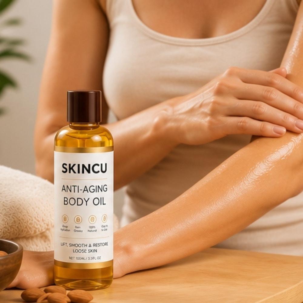 SKINCU Масло для тела для сухой кожи, Легкое увлажняющее масло для тела, Ежедневное масло для ухода за кожей, 100 мл, Упаковка из 2 шт.