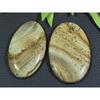 115Cts. 2Pcs Natural Picture Jasper Oval Cabochon Gemstone 25X43-29X45MM A-105