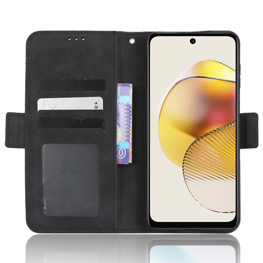 For Motorola Moto G73 5G Multiple Card Slots PU Leather Stand Cover Anti-drop Phone Wallet Case