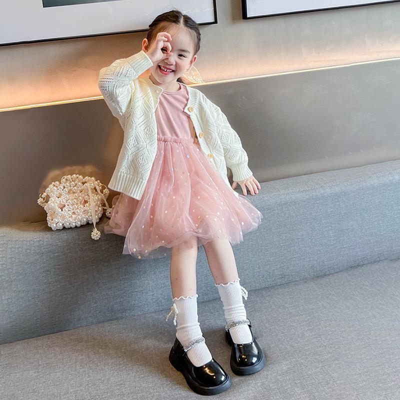 Girls' Leather Shoes Rhinestone Decorated Simple Solid Color Kids Shoes