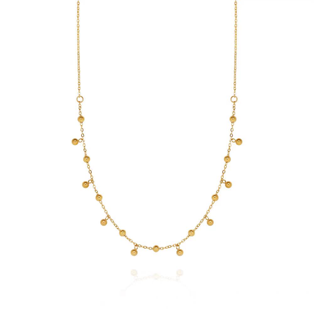 18k Temperament Luxury Tassel Necklace Luxurious and Noble Bean Necklaces Ins Cold Style Trendy Stainless Steel Jewelry