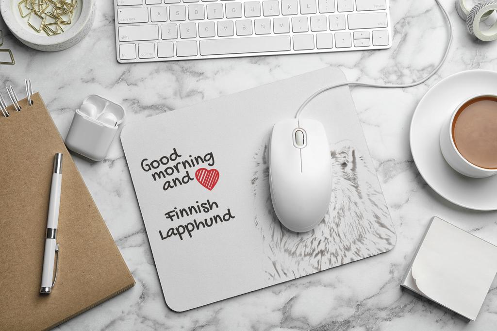 Finnish Lapphund, Finnish Lapponian Dog – Mouse pad with print, personalized dog-themed mouse pad | Art-Dog