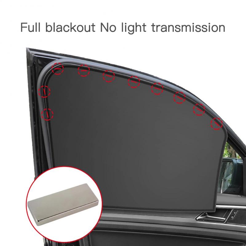 Universal Magnetic Car Window Sunshade Curtain Automatic Retractable Heat Insulation  UV Protection Glareshield Sunshade