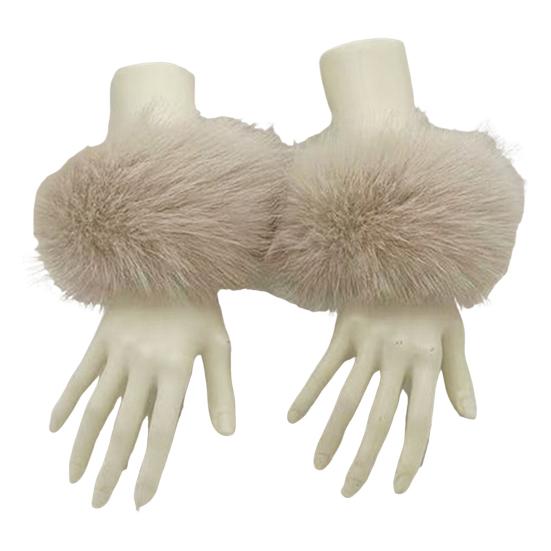 1 пара искусственных меховых напульсников, пушистые женские плюшевые манжеты, ветрозащитный тепловой аксессуар для курток и свитеров