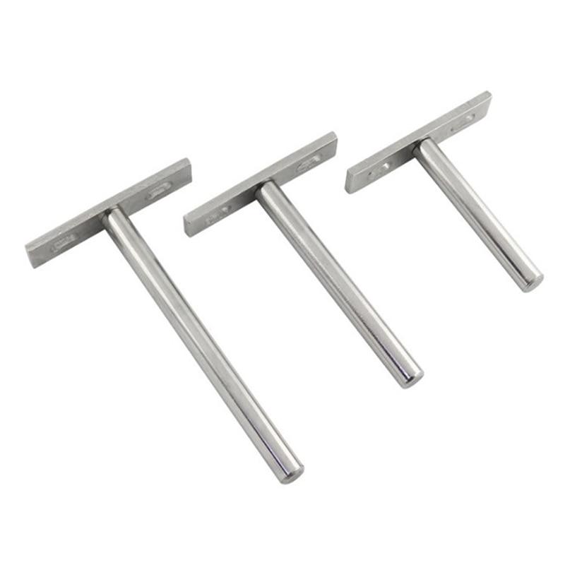 1 шт. 3/4/5/6 дюймов Серебряный Металлический Складной Кронштейн-Поддержка Полки Скрытые Плавающие Настенные Кронштейны-Поддержка Для Тяжелых Условий