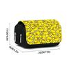 Yellow Duck Pattern 3D Cartoon Double-Layer Flip Pen Case Best Gift for Teenagers Boys and Girls School Supplies Pencil Bag