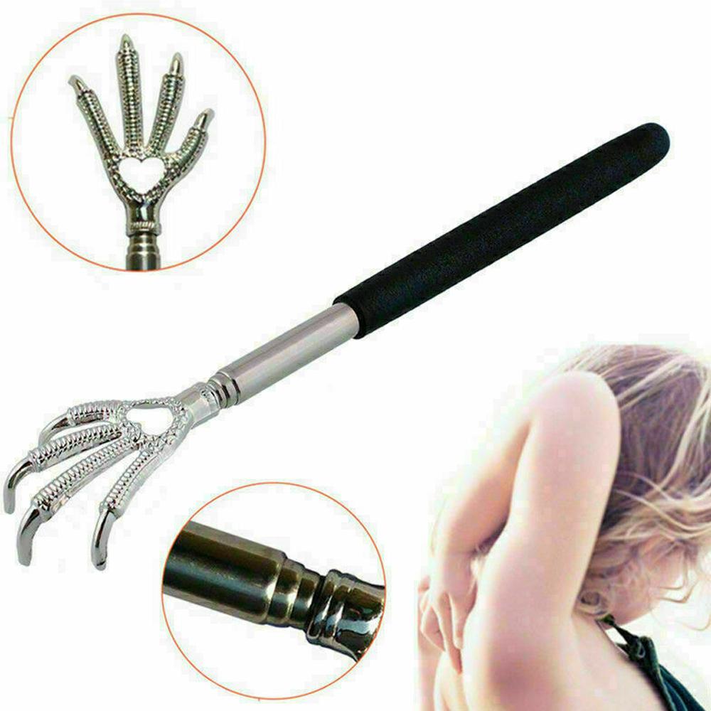 Pdtoweb Stainless Steel Eagle Claw Back Scratcher Extendable Massage Telescopic