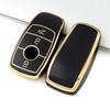 3 кнопки мягкий TPU чехол для автомобильного ключа чехол для брелока защитный чехол для Mercedes Benz W205 W213 W222 X167 W177 ACESG Class GLC CLA держатель оболочки