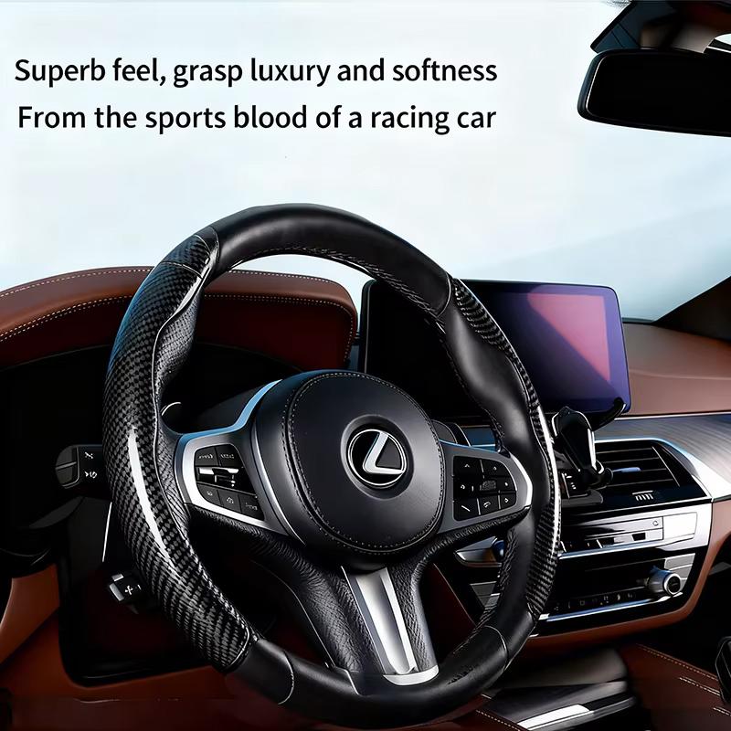 Для Lexus LS LC RZ IS350 ES300 GS350 CT200h GX460 LX570 RX500h NX300 UX260 LBX Автомобильный противоскользящий чехол на руль из углеродного волокна