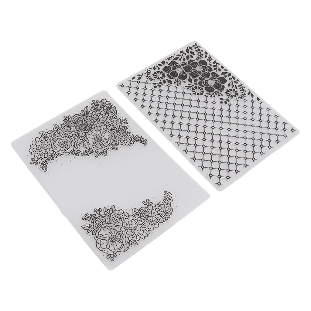2 шт. Пластиковая папка для тиснения, прозрачная вогнутая выпуклая текстура, шаблоны для поделок, формы для приглашений