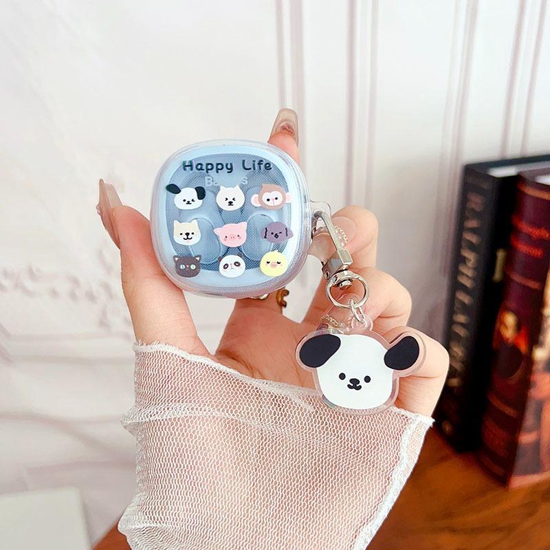 Compatible with Baseus WM0101 true wireless Bluetooth earphone protective case, earphone case, painted cartoon cute charm for girls