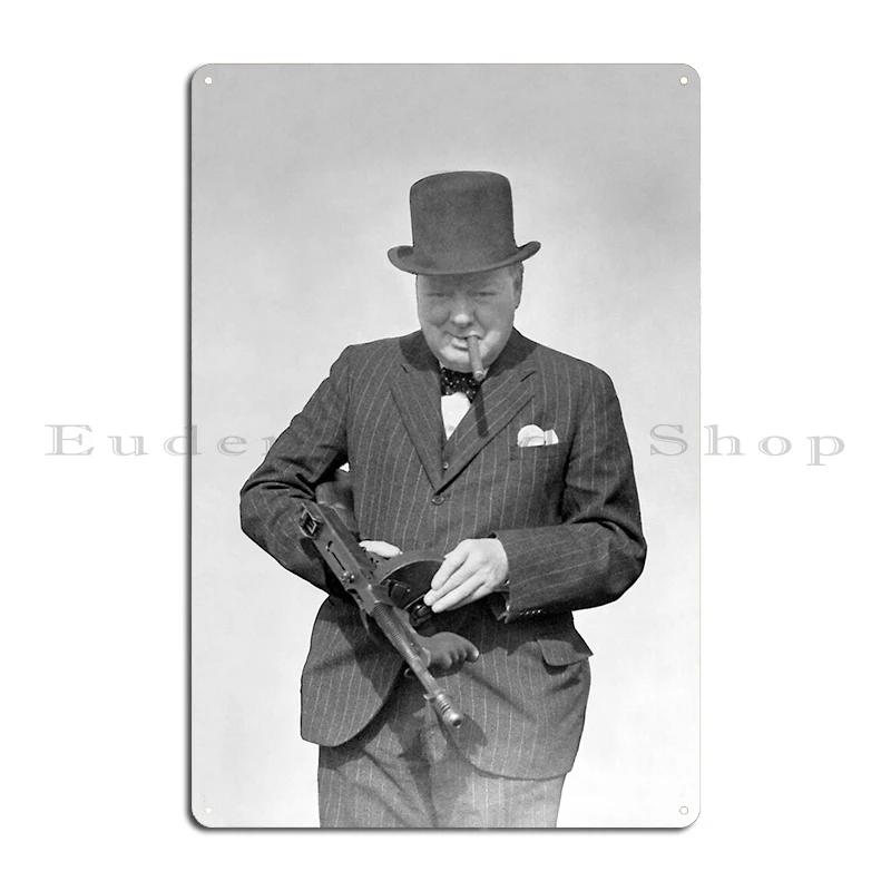 Never Give Up Winston Churchill Quote If Youre Going Through Hell Metal Wall Mural Painting Kitchen Retro Tin Sign Posters