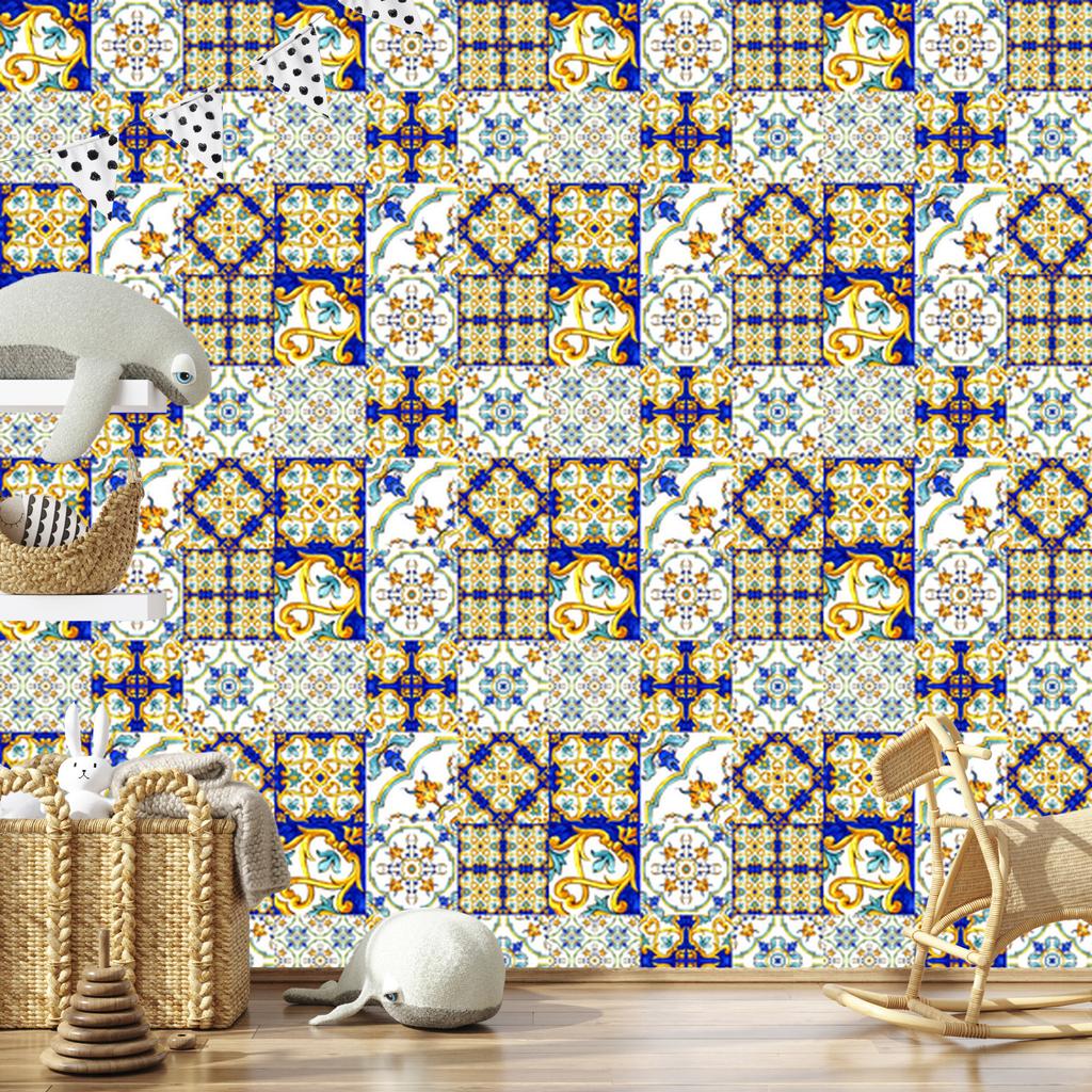 Wallpaper Oriental and colorful mosaic for living room and bedroom 50x1000