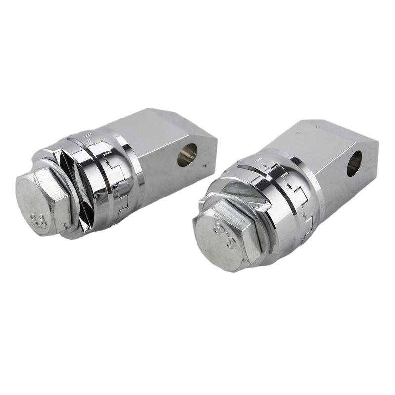 2x Chrome Floorboards Adapters Kit Replacement for Shadow ACE VT400/750