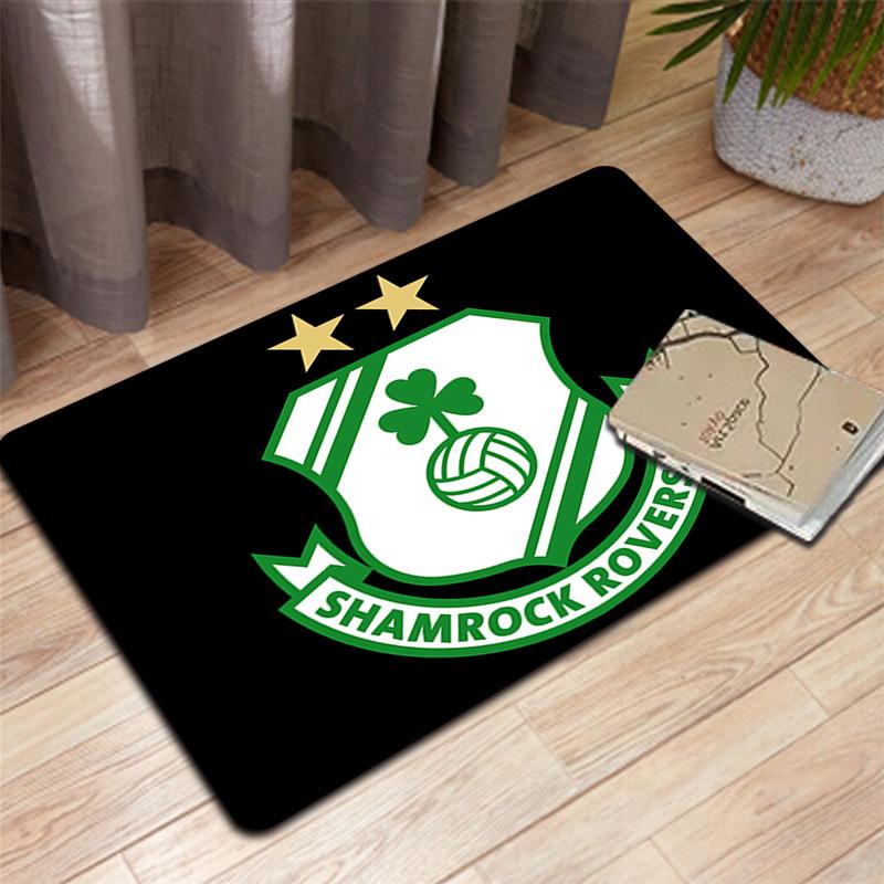 Shamrock Rovers Pattern Rug Floor Mat for Living Room or Bedroom Soft and Comfortable Carpet a Gift for Birthday and Holiday.