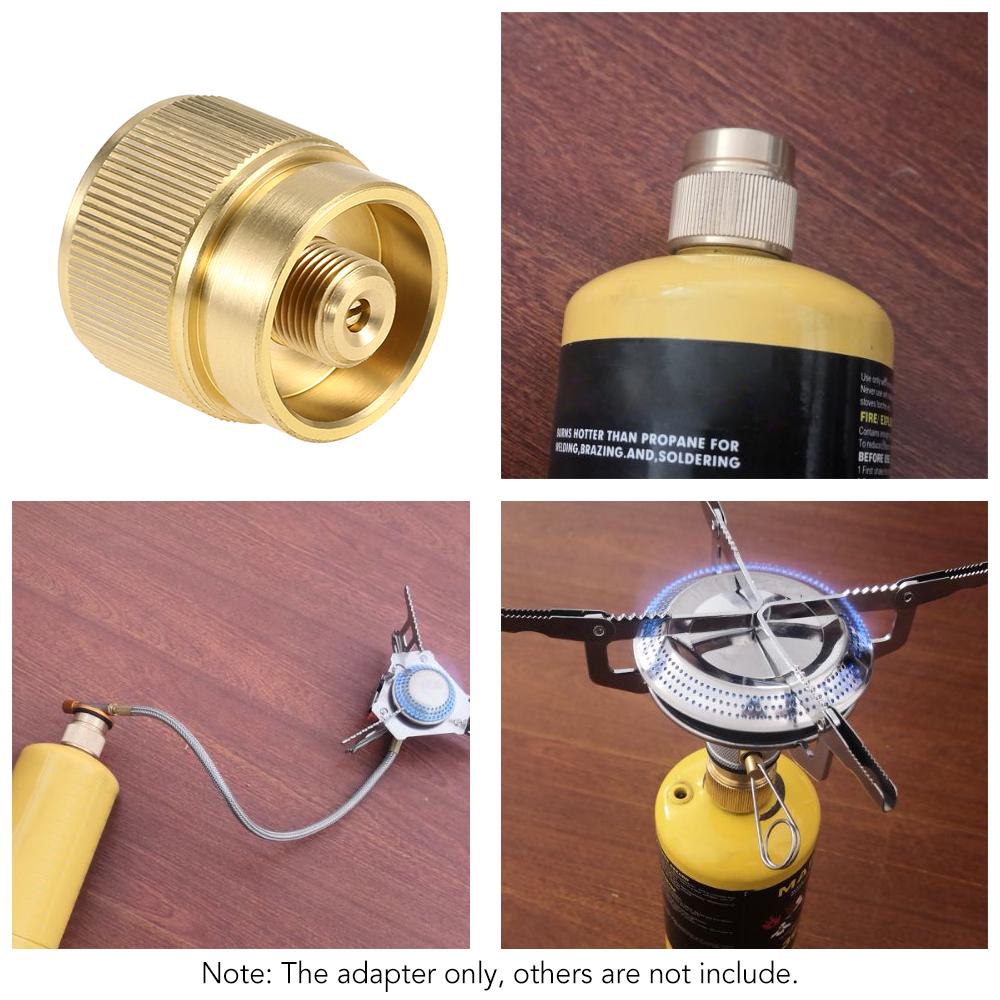 Propane Fuel Tank Adapter Lindal Valve Output Camping Stove Tank Convert  Gas Tank Adapter 1 LB Cylinder Input