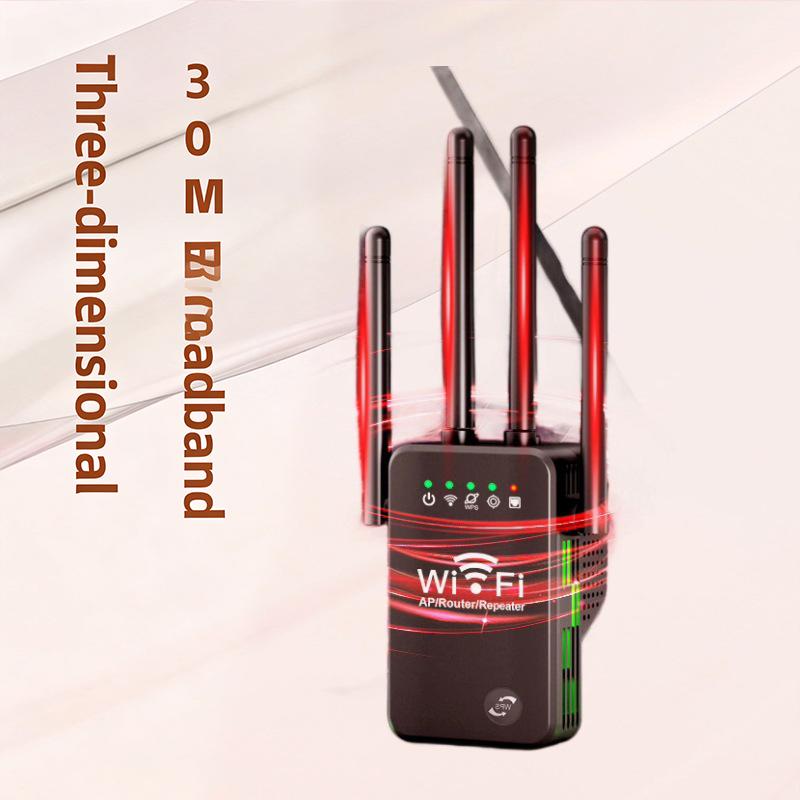 Усилитель Wi-Fi Сигнала 2.4G Беспроводной Повторитель Wi-Fi Интернета 300 Мбит/с 4 Антенны Дальнего Действия С Портом Ethernet Для Дома