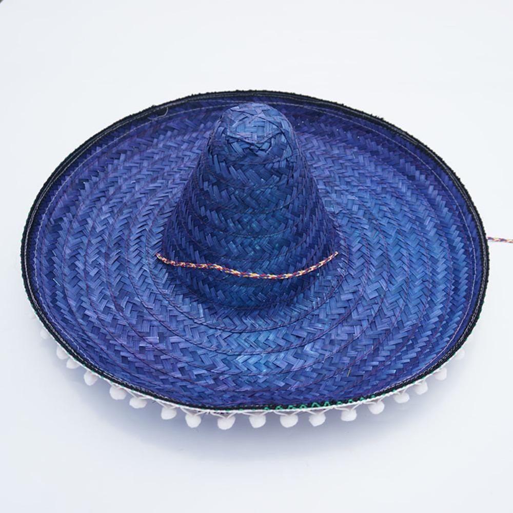 Сомбреро в мексиканском стиле, красочная шляпа от солнца с широкими полями, летняя пляжная шляпа на открытом воздухе