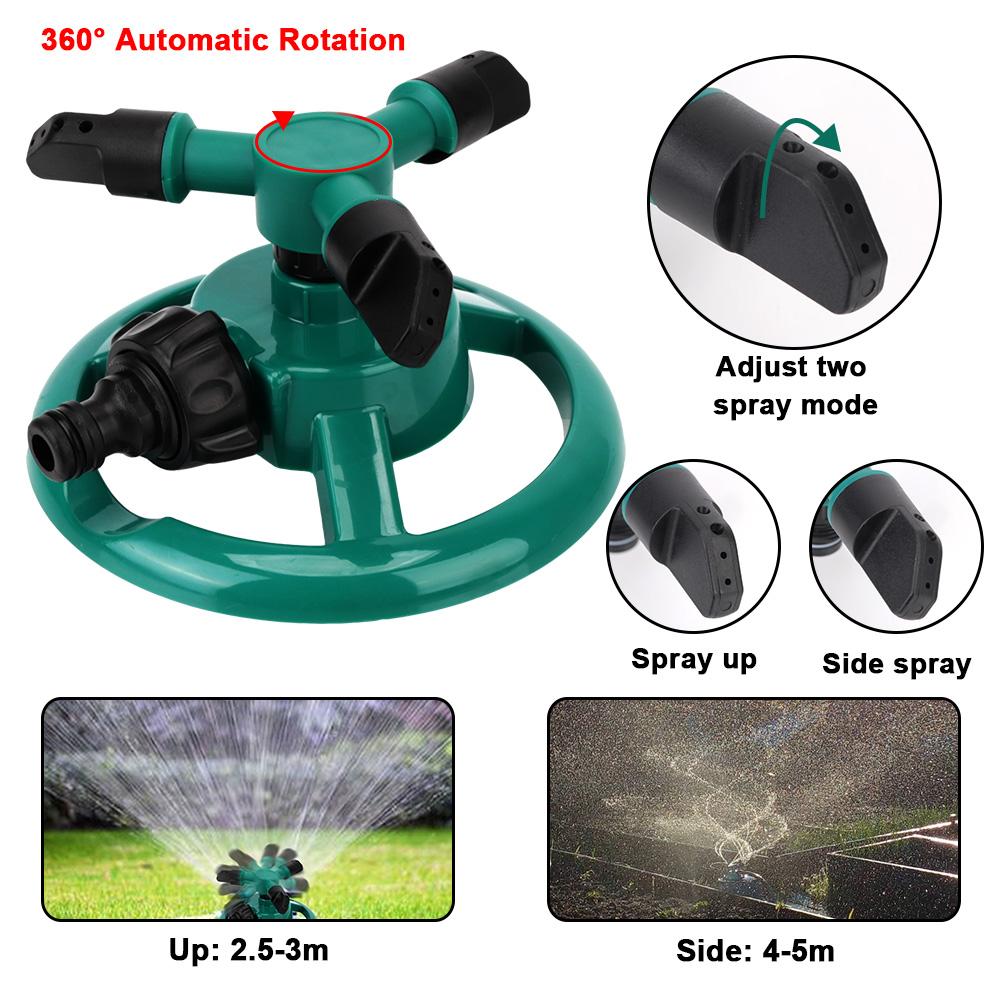 Garden Lawn Automatic Watering Irrigation System Garden Supplies Rotating Water Sprinkler 360 Degree Rotary Nozzle