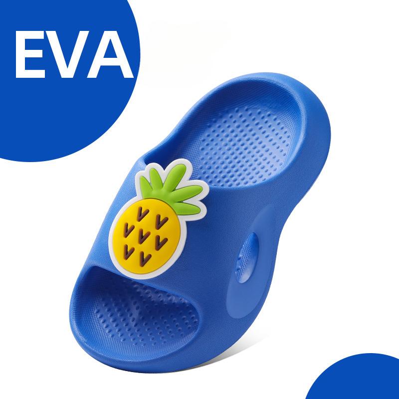 Детские тапочки летние для девочек, для дома, ванной, для мальчиков, нескользящие, с фруктовой мягкой подошвой, детские тапочки