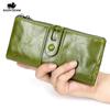 Vintage Women Wallets Genuine Leather Long Zipper Card Holder Wallet Men Purse