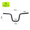 Retro M-Shaped Aluminum Alloy Folding Bicycle Handlebar, 25.4mm, Small Swallow Design, Heightened 412 Modified