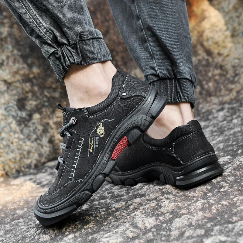 Мужская обувь из натуральной кожи, кроссовки, уличная обувь, мужская обувь на плоской подошве, удобная мужская прогулочная обувь