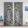 Leopard Safari Cheetah Wild Animal Theme Pattern Tulle Curtains for Living Room Bedroom Transparent Sheer Voile Window Curtain