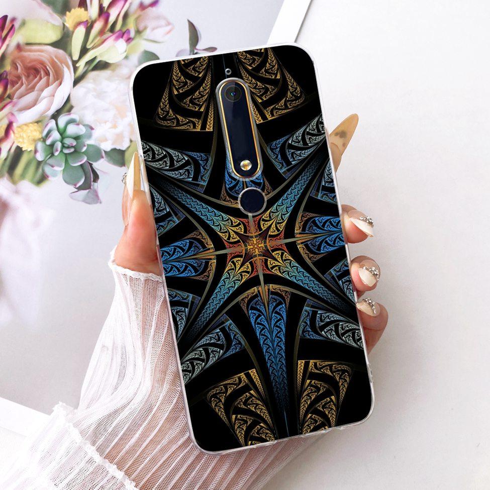 For Nokia 6 2018 Clear Case Cover Aesthetic Luxury Cute Cat Fashion Butterfly Funny Painted Phone Casing