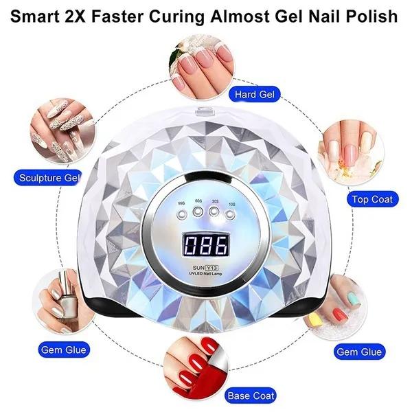 New Upgrade UV Nail Dryer Lamp with Automatic Sensor 57 UV LED Light for All Gels 248W 4 Timer Professional Manicure Pedicure Nail Epuipment