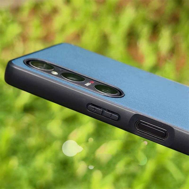 Чехол для Sony Xperia 1 V 5 10 IV 1 III Роскошный Силиконовый Кожаный Защитный Задняя Крышка Телефона Для Xperia 1iV 5V 10V Стильный Бампер