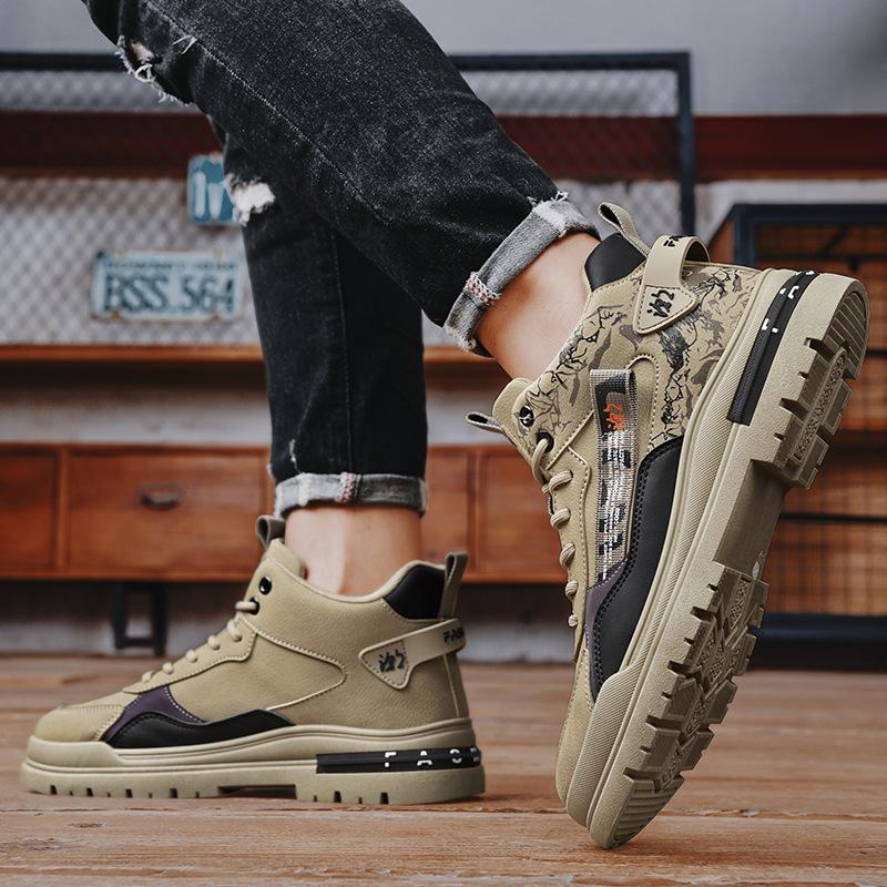 Labor Insurance Shoes Autumn New Thick-soled Non-slip Waterproof Work Men's Outdoor Sports Fashion Martin Boots